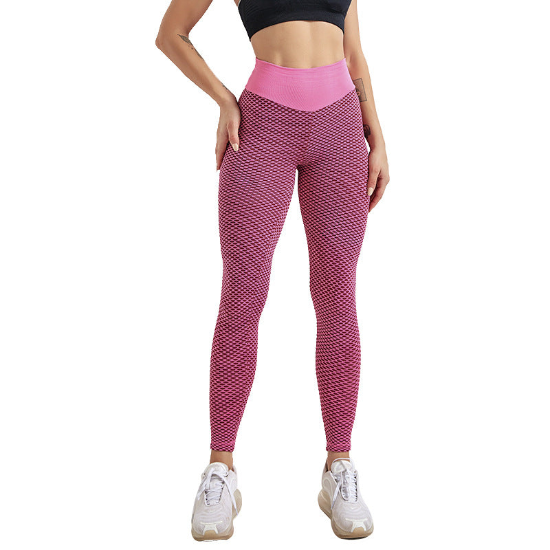 Women Yoga Pants European and American Womens High Waist Beautiful Hip Sports Leggings Female Skinny Hip Fitness Seamless Trousers Size S-L
