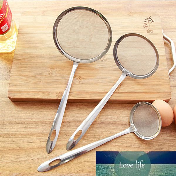 Stainless steel colander multifunctional fried fine mesh filter high quality flour sieve vegetables filter home kitchen tools