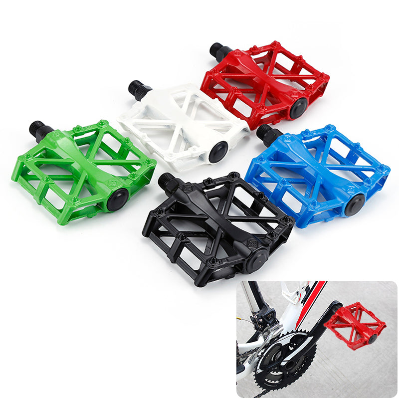 Portable Bike Pedals Colorful BMX Road Mountain Bike Platform Pedals Flat Aluminum Alloy Bearing