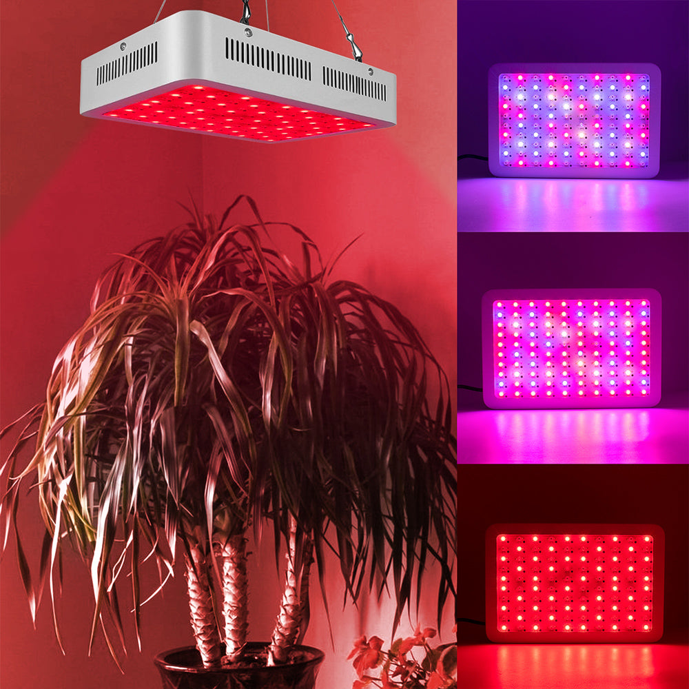 New 1200W Dual Chips 380-730nm Full Light Spectrum LED Plant Growth Lamp White