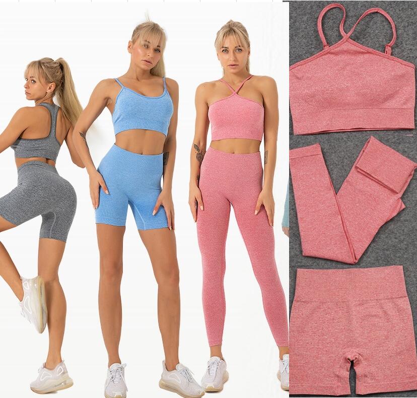 Workout sets Fashion Designer Women Yoga Suit Gym suits Sportswear Tracksuit Fitness pant Sport gym wear two pieces set Leggings outfits lady runner