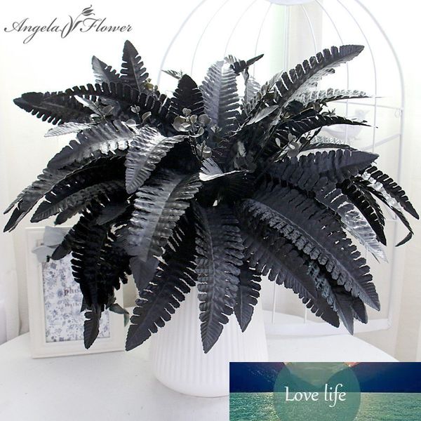 Black Persian Grass Artificial Flower Plants Ferns Persian Leaves Wedding Flower Arrangement Decor Home Plants Wall DIY Material