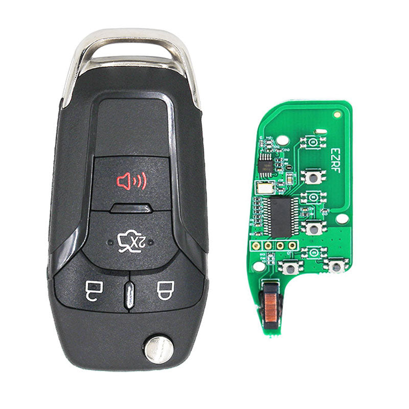 4Buttons Flip Remote Key Keyless Entry Fob 315MHz with 49 chip Hitag Pro for Ford Fusion 2013-2015 FCC ID: N5F-A08TAA HU101