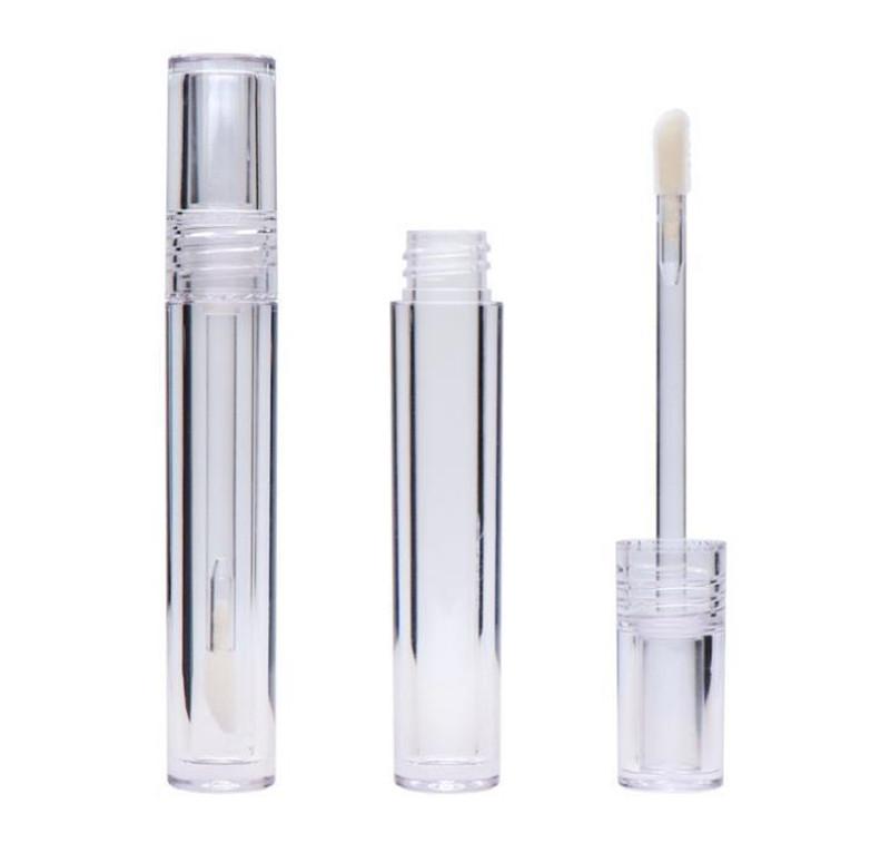 100pcs Empty 7.8ML Lipgloss Tubes Round Transparent Lip Gloss Tubes With Wand Empty Lip Gloss Tubes Clear