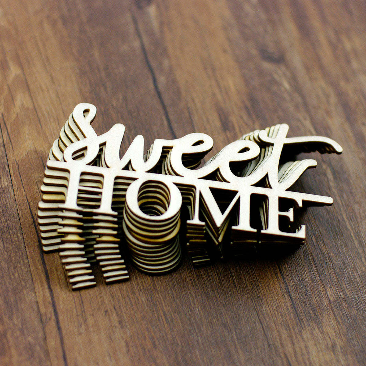 20pcs-lot Nature Wood &quot;Sweet Home&quot; DIY scrapbooking crafts goods for children Home Decoration Accessories