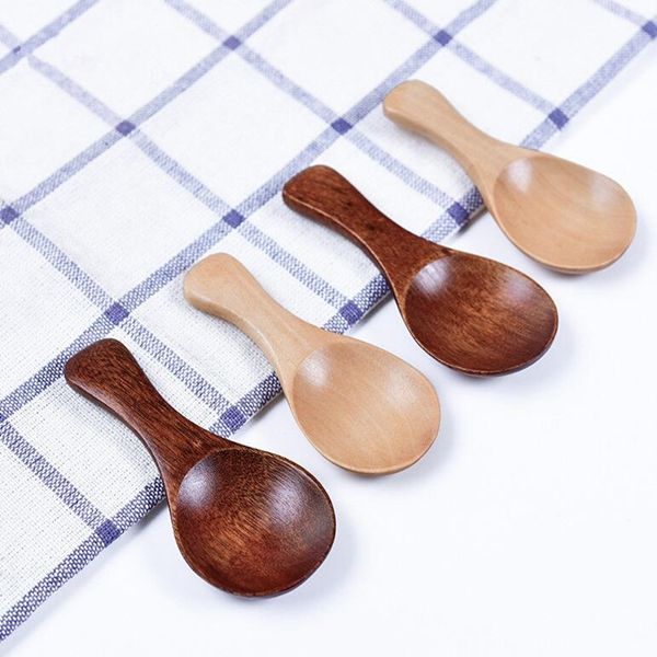 300pcs Child Milk Powder Wooden Ice Cream Milhake Mini Sugar Spoon Salt Wood Spoons Cooking Tools Kitchen Gadgets