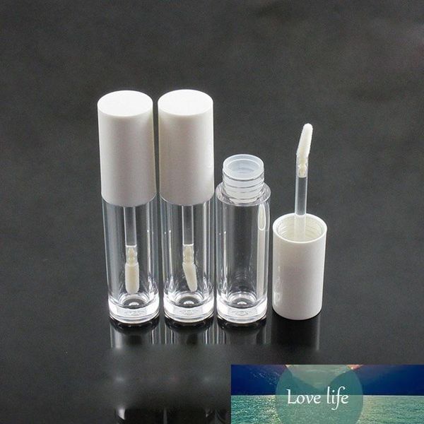 5ML Empty Transparent Lip Gloss Tubes Clear Plastic Lip Glaze Packing Bottles with White Cap