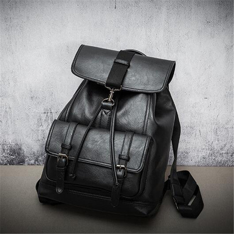 wholesale brand fashion leather backpack bag student bags of large capacity wind all-match simple computer handbag leathers comfort Backpacks