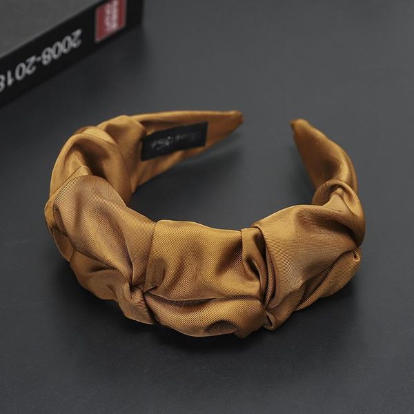 Hoops Hairbands Knotted Summer Cn Solid For Simple Hair Wide Headbands Cloth Color Girls Brim Accessories Pleated Womens sqcrJv