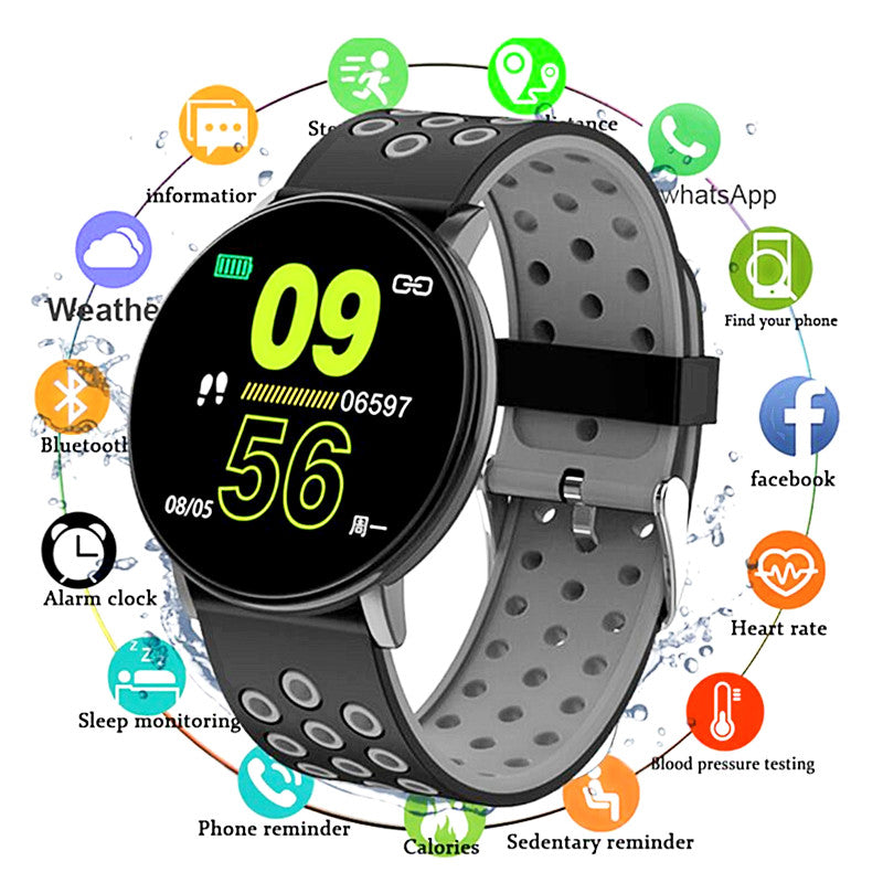 Sport W8 Smart Wristbands Watch Bluetooth Men Blood Pressure Clock Round Waterproof Kid watches Women Health Bracelet For Android phone PK Smartwatc
