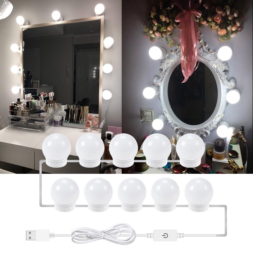 LED Bulbs 12V Makeup Mirror Light Hollywood led lights Dimmable Wall Lamp 2 6 10 14Bulbs Kit for Dressing Table Christmas Gift