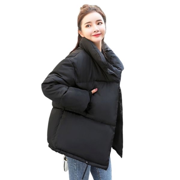 Winter Women Jacket Thick Warm Female Parka Stand Collar Coats Short Autumn Cotton Jackets 201019