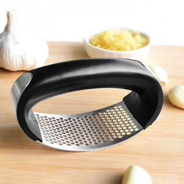 Portable Stainless Steel Garlic Press Garlic Chooper Hand Garlic Press Garlics Grinder Grater Cutter Slicer Kitchen Gadget SN2277