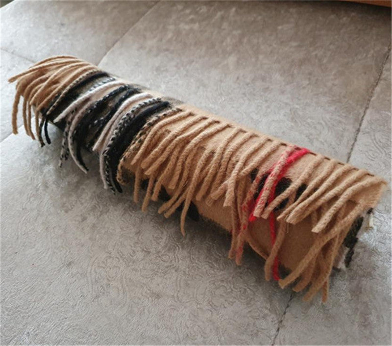 winter cashmere scarf high-grade soft thick cashmere scarves classic long tassel scarf men&#039;s women&#039;s brands shawl scarves 180*32cm Wholesa