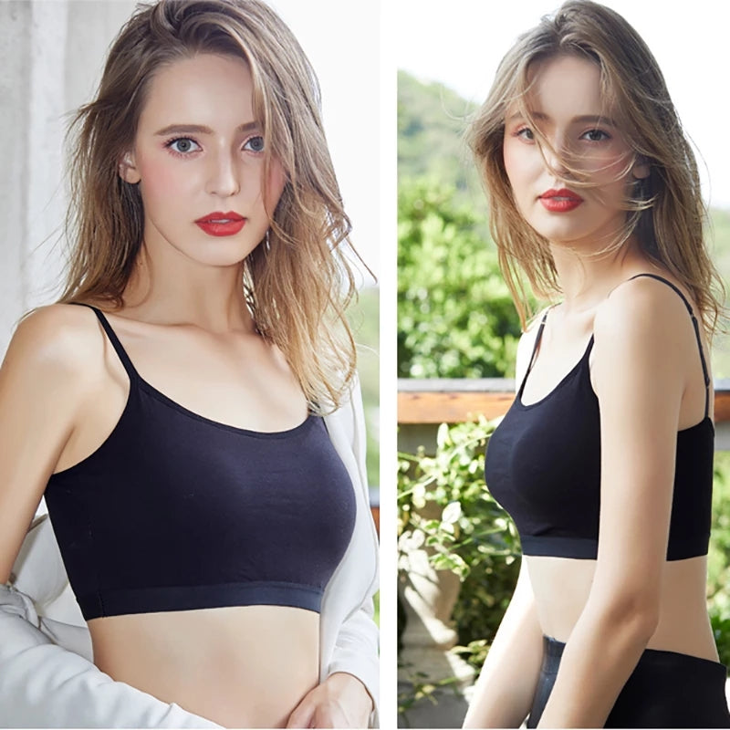Comfortable Modal Tube Top With Padded Tanks Cotton Camisoles Soft Tops Wireless Bralette Seamless Top Female Lingerie