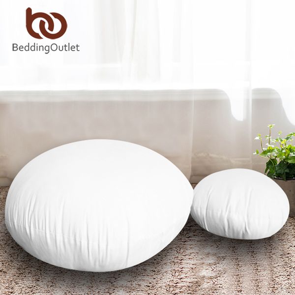 BeddingOutlet Round Cushion Insert for Car Sofa Chair Throw Pillow Core Inner Down Alternative Floor Seat Cushion Kussens 45cm Y200723