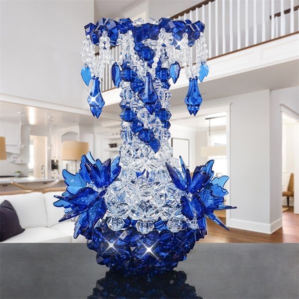 New DIY handmade Flower Vase Acrylic Pendant Bottle Decoration Bedroom Living Room Home Creative Decoration Crafts LJ201210