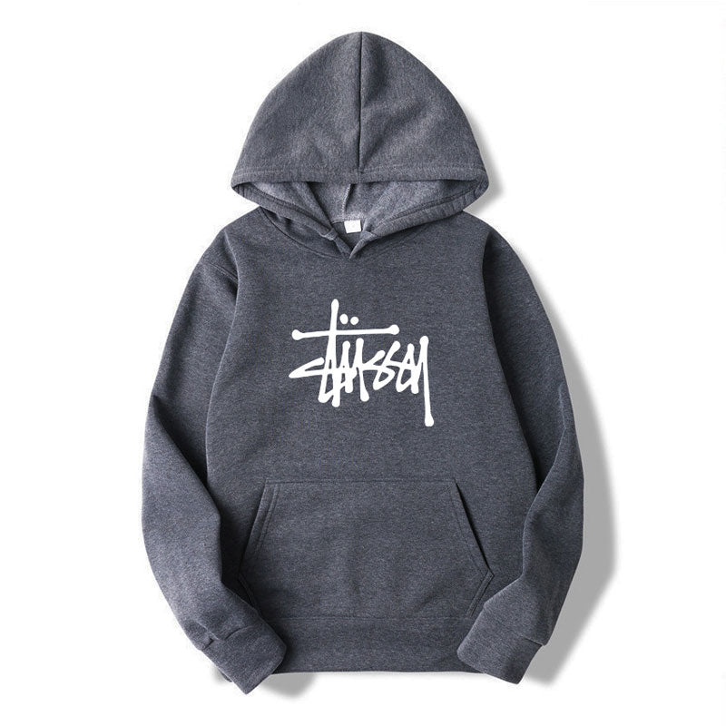 New European and American men&#039;s sweater loose wild hoodie printing tide brand casual pullover sweater