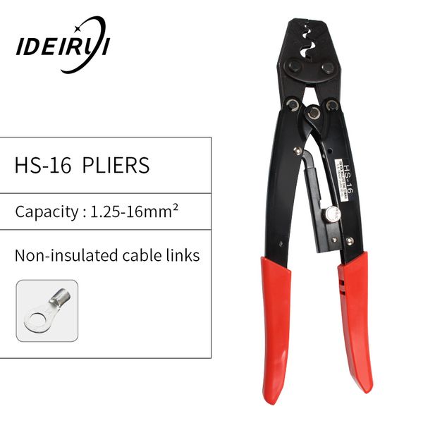 HS-16 Crimping Pliers Cable Lug Crimper Tool Bare Terminal Wire Plier Cutter 1.25-16 Square Hand Tool Y200321