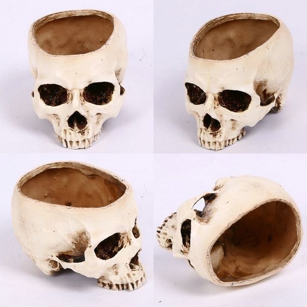 Skull Flower Pots Indoor and outdoor Universal resin Planters Home furnishing articles Halloween decorative Garden Supplies Y200709