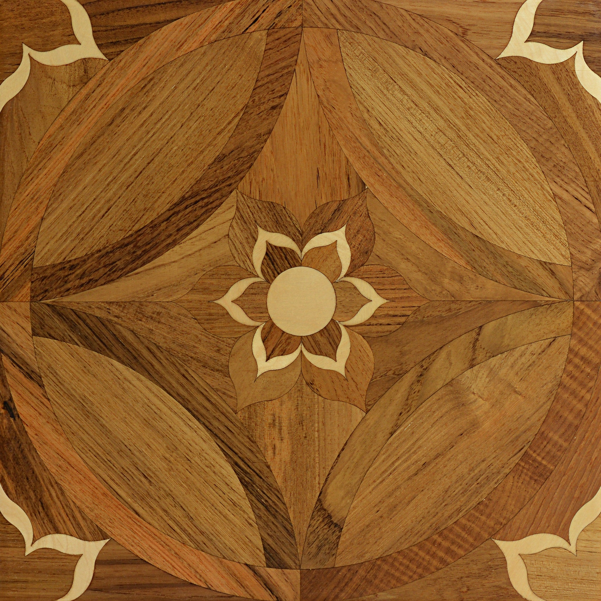 Burma teak yellow finished wood flooring medallion inlay border flower mosaics household deco furniture interior house decor staff hold supplies art