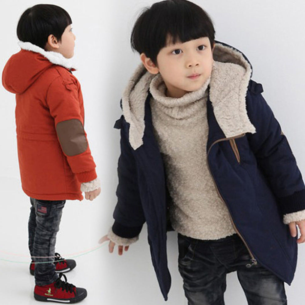 Winter Boys Coats Autumn Hooded Cotton-Padded Casual Kids Thick Jackets for Boys 3-12Y Toddler Teens Children Outerwear