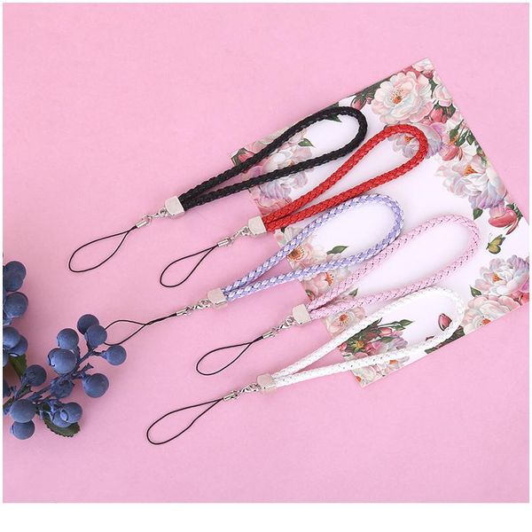 Shellnail Woven Pu Mobile Phone Lanyards Key Chain Pendant Short Wrist Rope Mobile Phone Pendant Rope Wrist Straps F qylPGw