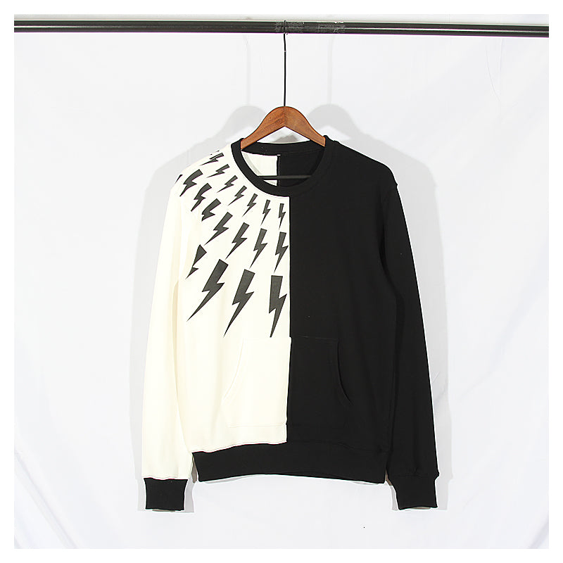 2021 New Autumn Neil Barrett European Brand Men&#039;s Women Black and White Flash Hoodie Street Fashion Sweatshirt V6nl