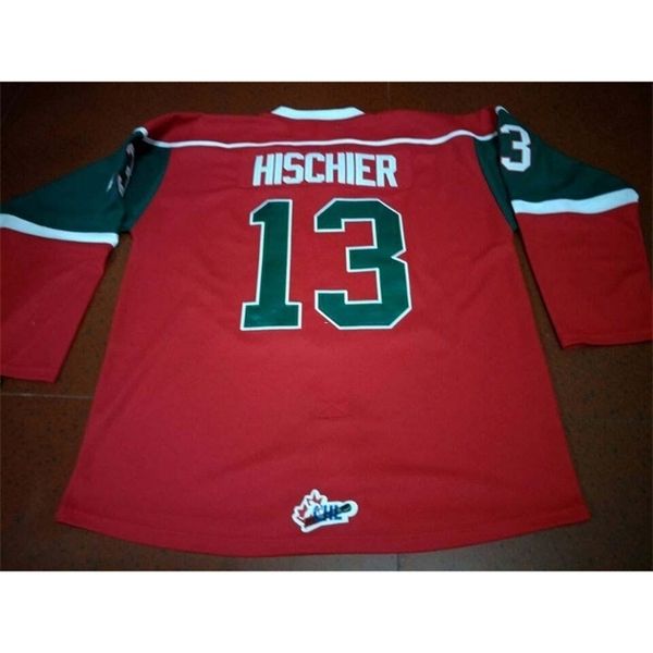 740 #13 NICO HISCHIER HALIFAX MOOSEHEADS Vintage Away Home Hockey Jersey or custom any name or number retro Jersey