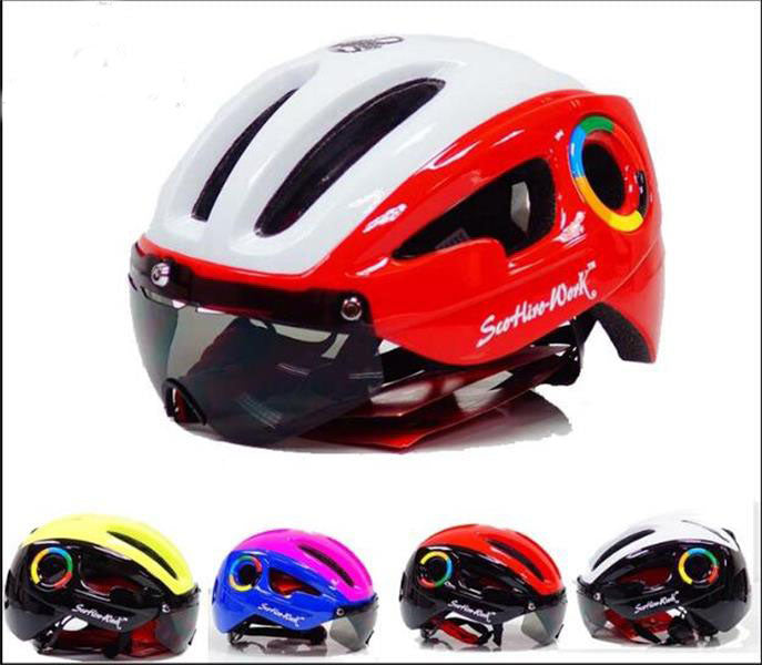 Tour de France road bike riding goggles helmet riding mountain road pneumatic eye protection multifunctional safety helmet