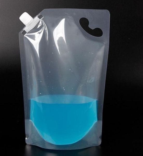 1L 2L Stand-up Plastic Drink Packaging Bag Spout Pouch For Beverage Liquid Juice Milk Coffee