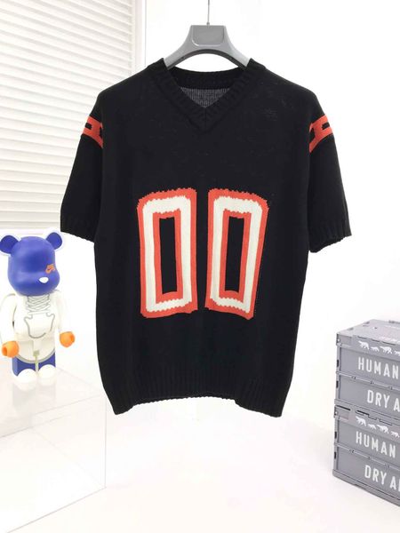 New AOP jacquard letter knitted sweater in autumn - winter 2022 acquard knitting machine e Custom jnlarged detail crew neck cotton tf444c3s