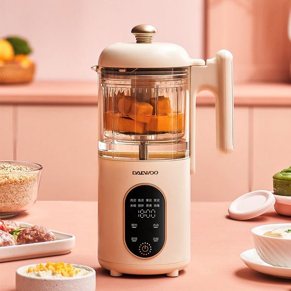DAEWOO Mini Food Blender Baby Food Supplement Machine 24H Appointment BPA Free Mixer Multifunction Cooking Steam Disinfection
