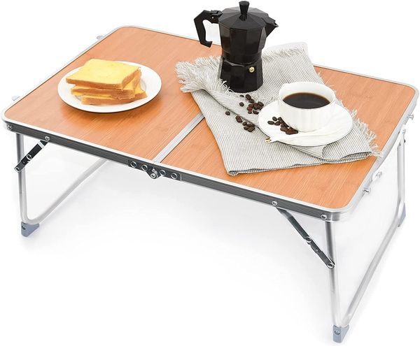 Breakfast in Bed Tray Table , Lap Desk, Foldable Laptop Table,Laptop Stand for Sofa, Bed Trays for Eating and Laptops, Small Picnic Tables P