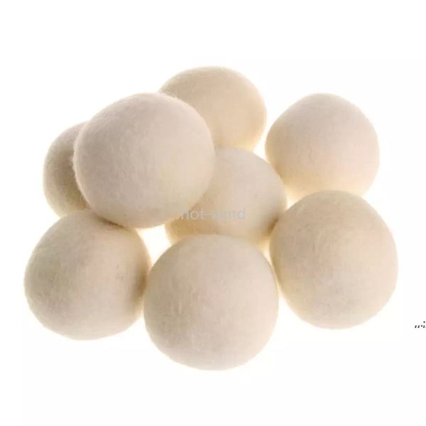 NEW!!! 7cm Reusable Laundry Clean Ball Natural Organic Laundry Fabric Softener Ball Premium Organic Wool Dryer Balls EE0210