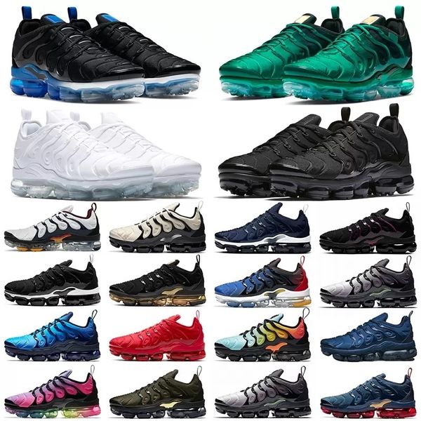2022 Men Running Shoes Tn Cushion Atlanta Black Royal Tns Plus Bubblegum Yolk Magenta Laser Crimson Knicks Obsidian Women Sneakers Trainers