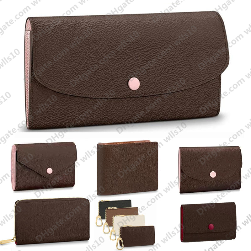 Women Luxury wallet original box purses luxury real leather multicolor short Card holder Holders single classic zipper pocket long purse Key Pouch d