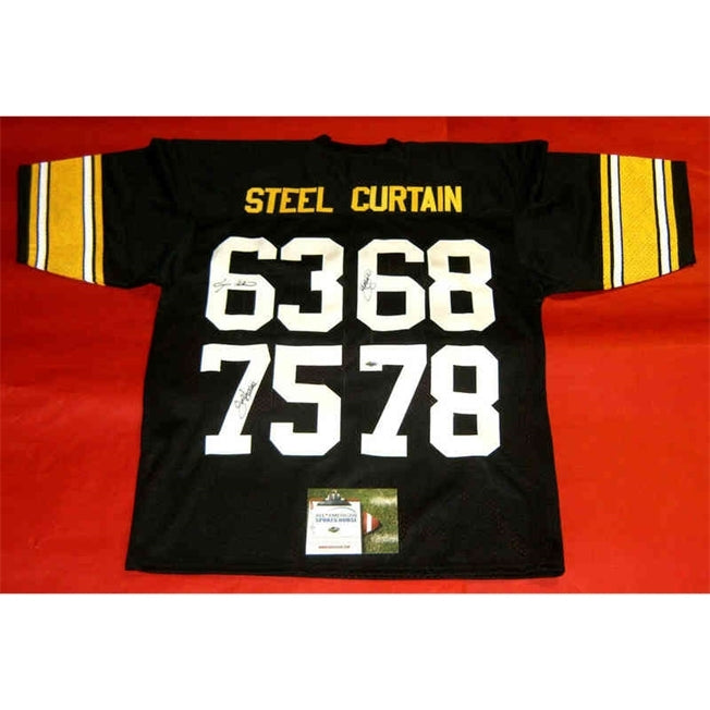 Mitch Custom Football Jersey Men Youth Women Vintage STEEL CURTAIN AASH READ 3-4 JOE LC ERNIE Rare High School Size S-6XL or any name and number jer