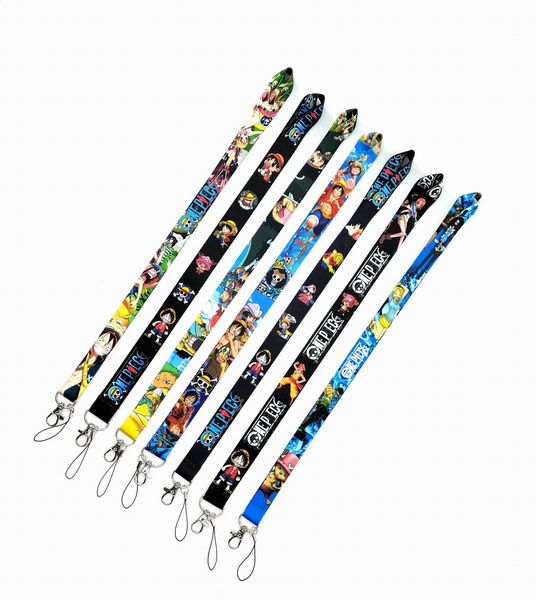 Cell Phone Straps & Charms Lot 10pcs-lot ONE PIECE cartoon straps sport Mobile Phone lanyard Key chain charms Wholesale 2022