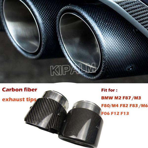 4pcs-set Carbon Fiber Exhaust muffler Tip For BMW M2 F87 M3 F80 M4 F82 F83 M6 F06 F12 F13