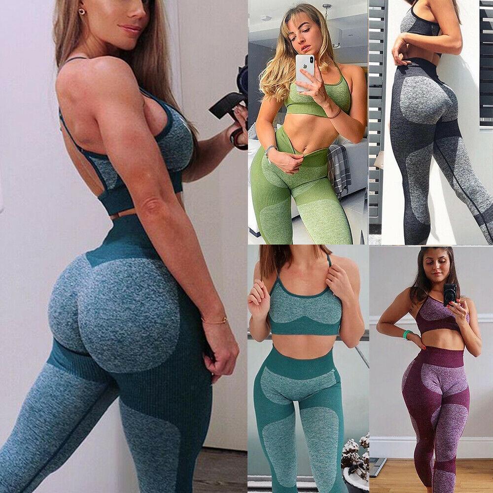 11 Colour S M L Womens Gym Seamless Fitness Leggings High Waist Push Up Sport Yoga Pants 60211317128895