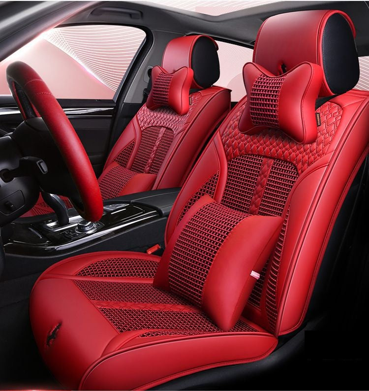 Universal Fit Car Interior Accessories Seat Covers For Sedan Fancy PU Leather Adjuatable Five Seats Full Surround Design Seat Cover For SUV