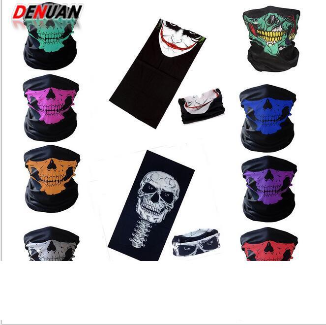 Skull Half Face Mask Scarf Bandana Bike Motorcycle Scarves Scarf Neck Face Mask Cycling Cosplay Ski Biker Headband