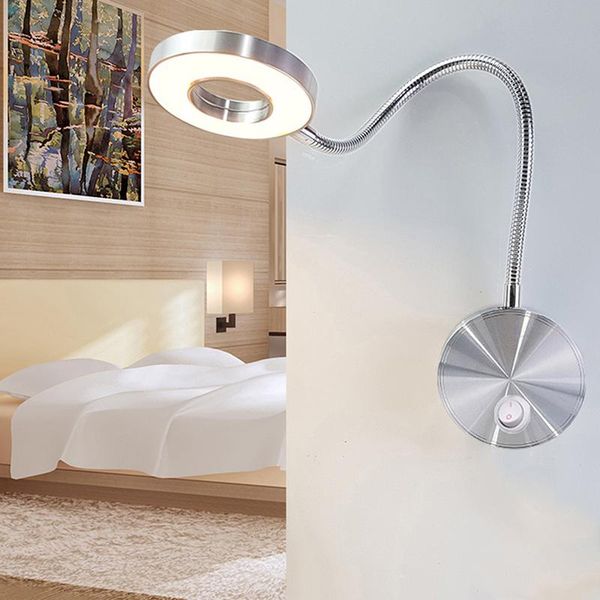 5W Hoses Wall Lamp Flexible Home Hotel Bedside Reading Lamp Led Wall Light Modern Fashion Book Lights Aluminum LED Bulbs-L