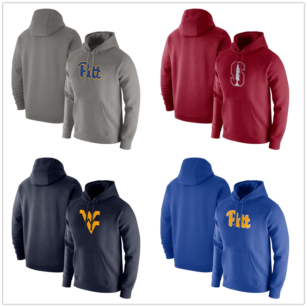 West Virginia Mountaineers Mens Pitt Panthers Hoodie Sweatshirt Stanford Cardinal Heathered Sweater Hoodie Long Sleeve Pullover Brand Hoodie