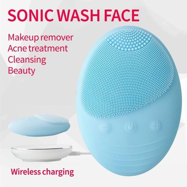 Face Cleanser Skin Care Massager Acoustic Electric Washing Instrument Wireless Charging IP7 Waterproof Deep Cleaning Brush Device