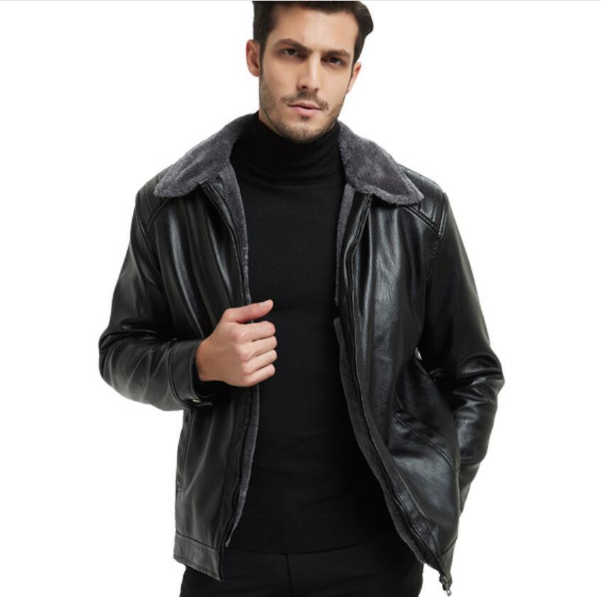 Mens Jacket Clothing for man jackets fur Parkas PU Bomber Fleece Windbreaker winter warm Thick Faux Leather coats casual Outerwear outdoor