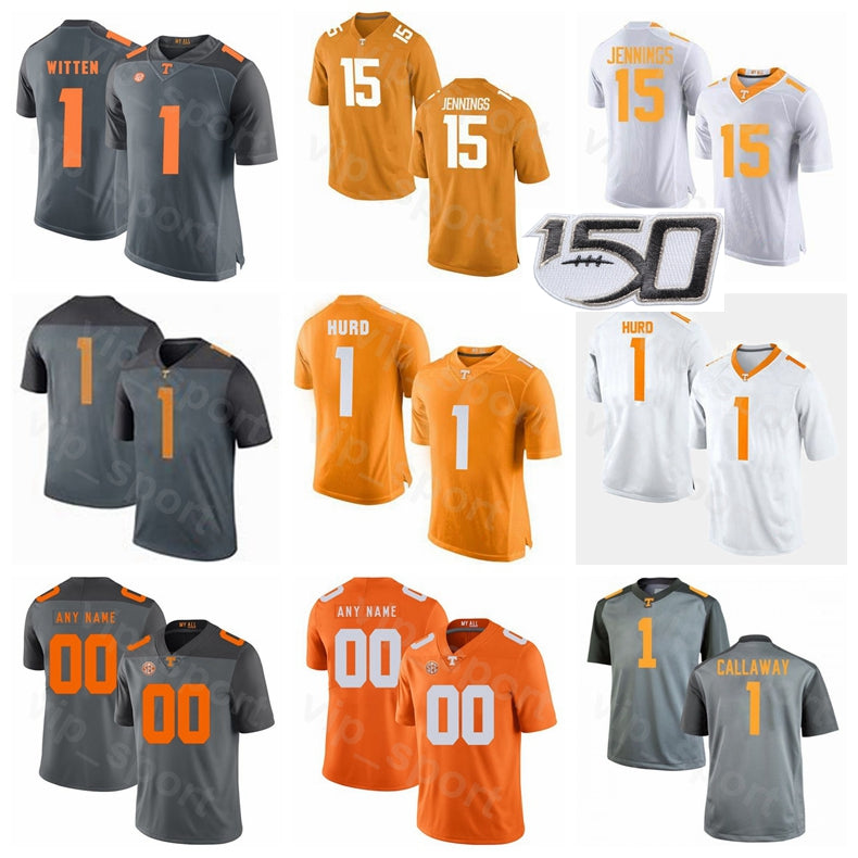 NCAA College Football Tennessee Volunteers 15 Jauan Jennings Jersey 1 Jason Witten 1 Jalen Hurd Al Wilson Marquez Callaway Men Woman Youth
