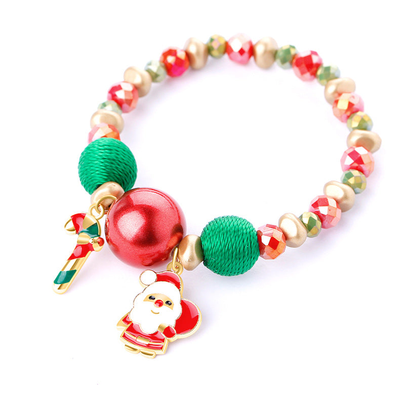2020 Hot Sale New Christmas Gifts Bracelet Santa Claus Snowman Candy Bracelet Christmas Factory Direct Sale.