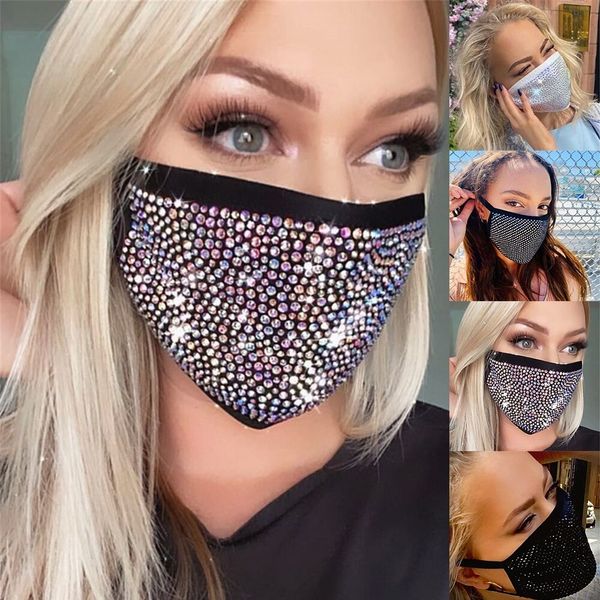 Bohemia New Design Bling Rhinestone Long Tassel Mask Face Mask Jewelry for Women Luxury Crystal Decoration